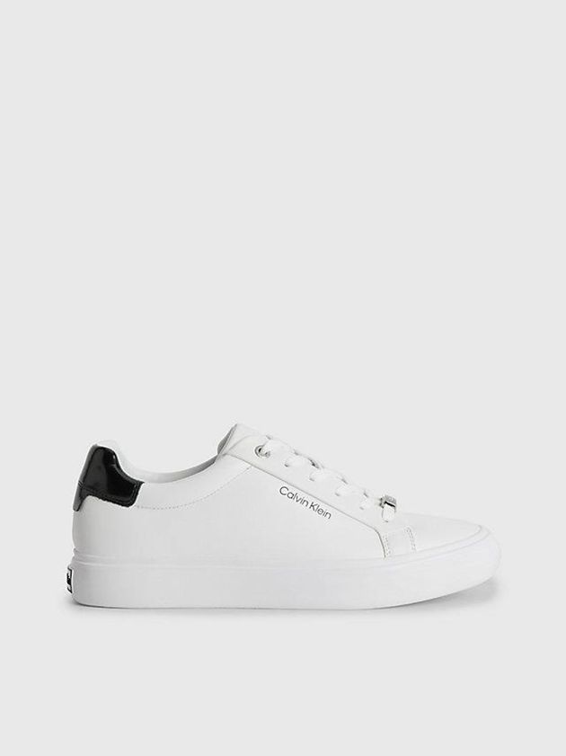 Calvin Klein USA Leather Womens Sneakers White 9416730-NY